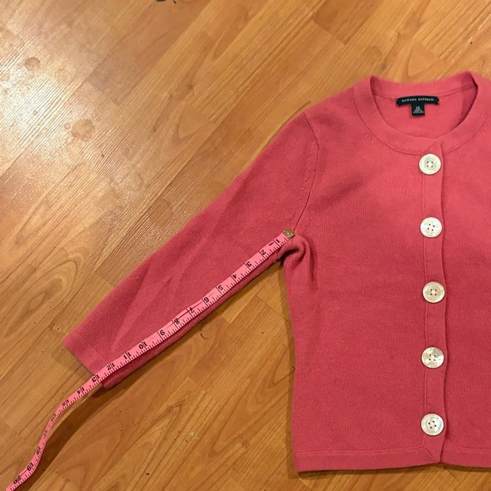 Banana Republic Rose Angora/Lambswool Button Cardigan - Picture 8 of 9
